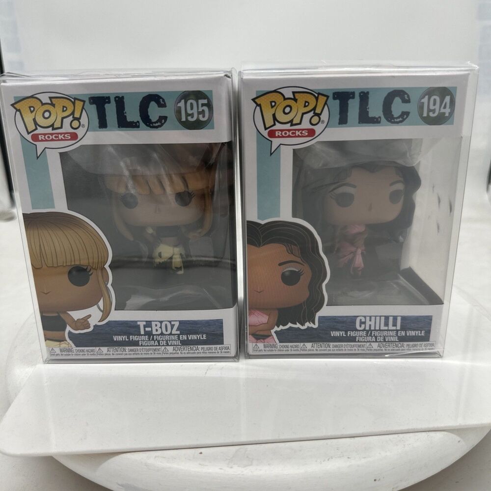 Funko Pop T-Boz 195 & Chilli 194  TLC Classic Old School Hip-Hop Vinyl Figure